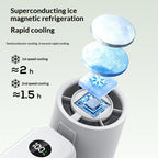 2026 100-Speed Handheld High-Speed Fan, Small Portable Folding Fan with Ice Therapy, USB Rechargeable Summer Cooling
