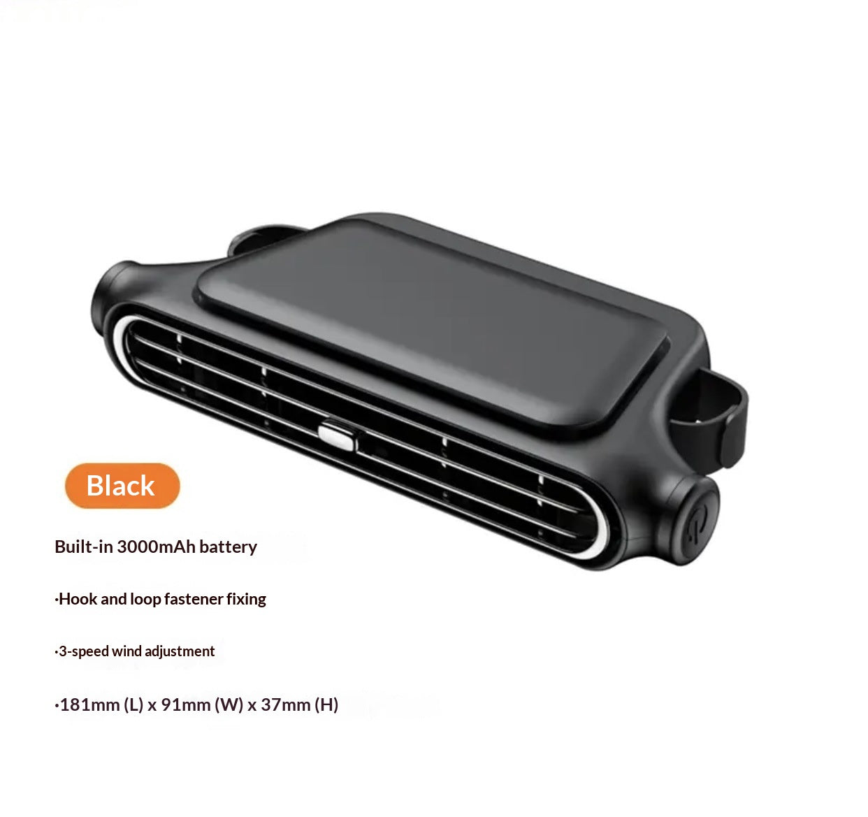 2026 New Car Seat Cooling Fan, USB Charging Portable Fan for Rear Seat Passengers, Vehicle Air Circulator