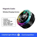 2026 Wireless Charging Phone Cooler, Semiconductor Digital Display Back Clip, Clip-on Fast Cooling Fan for Mobile Gaming