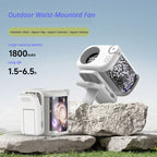 2026 New Outdoor Waist Fan, 100-Speed Stepless USB Personal Fan, Clip-on Umbrella & Waist-Hanging Design for Hands-Free Cooling