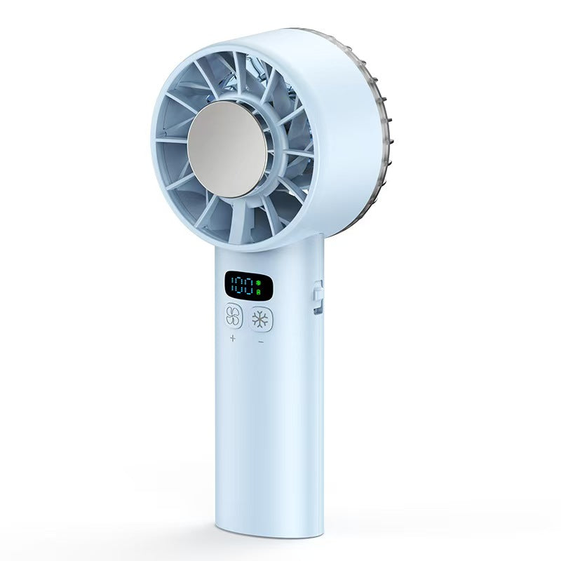 2026 New Model High-Speed Cooling Handheld Fan with 100 Speed Settings, Silent Ice Compress, USB Charging, Portable Cross-Border Mini Fan