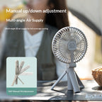 2026 New Outdoor Camping Fan, USB Rechargeable, Foldable, Handheld, Digital Display, High Airflow, Camping Tripod Fan