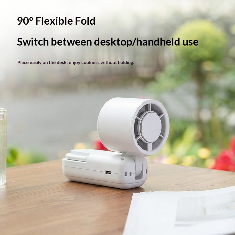 2026 100-Speed Handheld High-Speed Fan, Small Portable Folding Fan with Ice Therapy, USB Rechargeable Summer Cooling