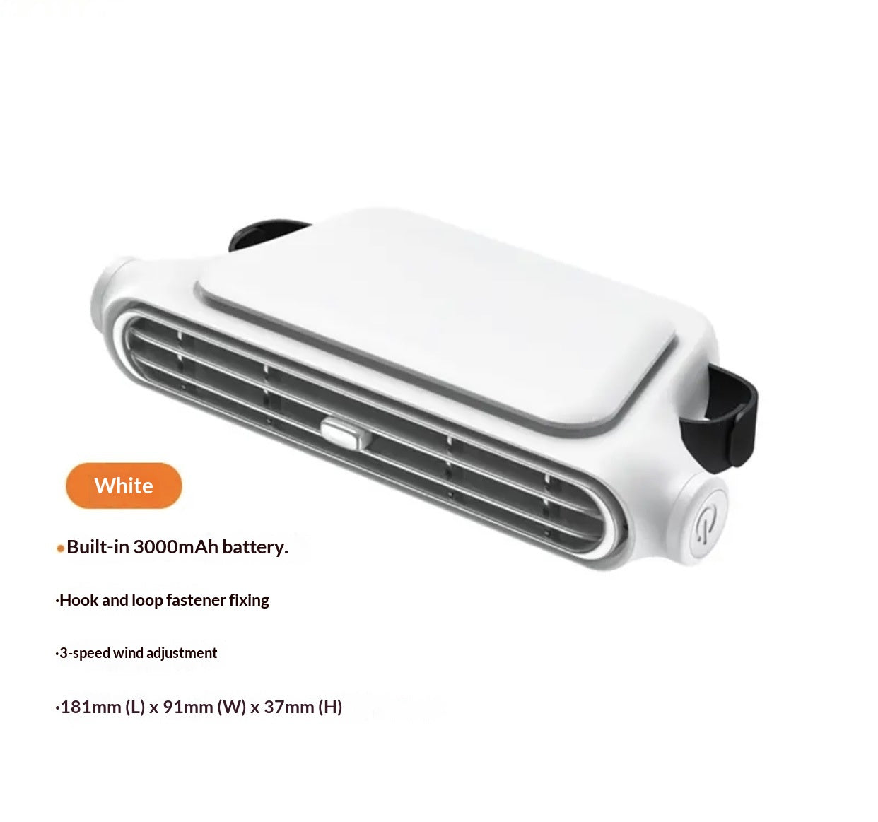 2026 New Car Seat Cooling Fan, USB Charging Portable Fan for Rear Seat Passengers, Vehicle Air Circulator