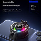 2026 Wireless Charging Phone Cooler, Semiconductor Digital Display Back Clip, Clip-on Fast Cooling Fan for Mobile Gaming