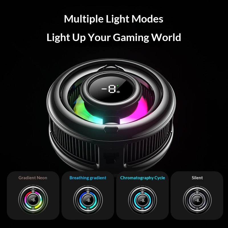2026 Wireless Charging Phone Cooler, Semiconductor Digital Display Back Clip, Clip-on Fast Cooling Fan for Mobile Gaming