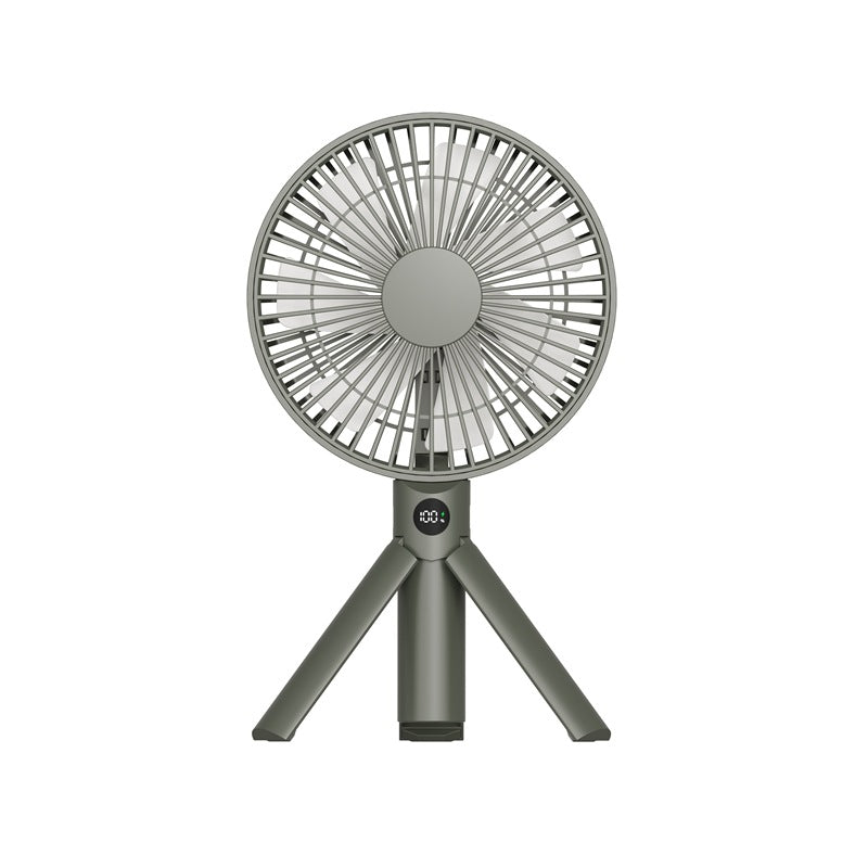2026 New Outdoor Camping Fan, USB Rechargeable, Foldable, Handheld, Digital Display, High Airflow, Camping Tripod Fan