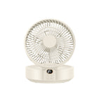 2026 New Oscillating Desktop Fan, USB Rechargeable, Quiet Operation, Powerful Airflow with Long Battery Life