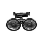 2026 Upgraded Car Dual-Head Fan, USB Rear Seat Fan 360° Rotation, Multi-Angle High-Power Fan Mount for Backseat Passengers