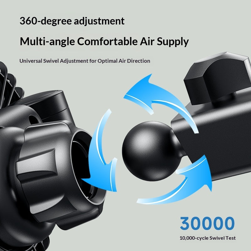 2026 Upgraded Car Dual-Head Fan, USB Rear Seat Fan 360° Rotation, Multi-Angle High-Power Fan Mount for Backseat Passengers