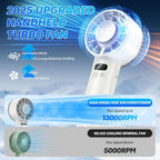 2026 Smart LED Handheld Fan | Semiconductor Instant Cooling 100 Speed 5200mAh Portable Cooler