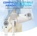2026 Smart LED Handheld Fan | Semiconductor Instant Cooling 100 Speed 5200mAh Portable Cooler