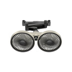 2026 Upgraded Car Dual-Head Fan, USB Rear Seat Fan 360° Rotation, Multi-Angle High-Power Fan Mount for Backseat Passengers