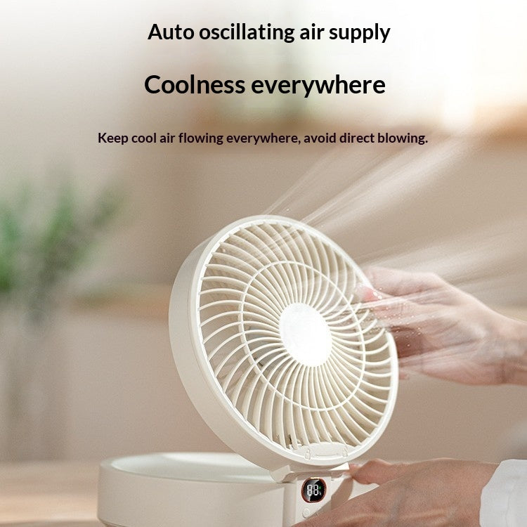 2026 New Oscillating Desktop Fan, USB Rechargeable, Quiet Operation, Powerful Airflow with Long Battery Life