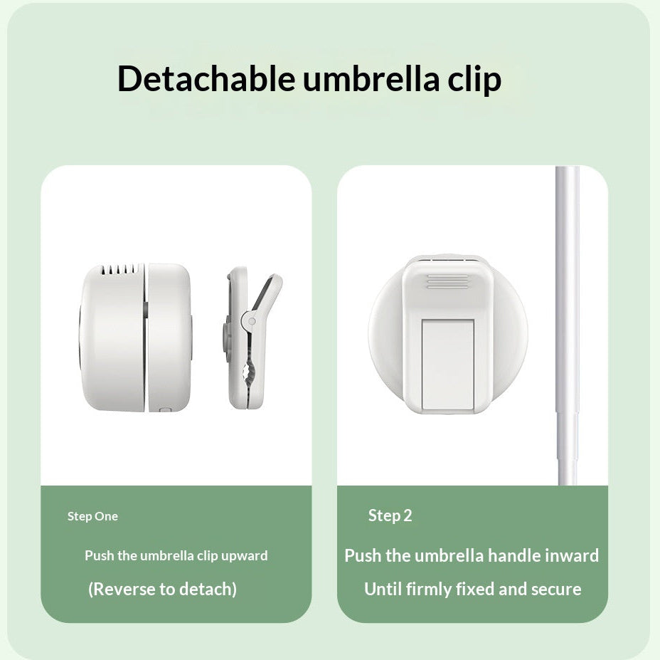 2026 New Portable Neck Cooling Fan, Mini Personal Fan with Rain-Clamping, Hands-Free for Desktop Outdoor Travel
