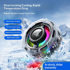 2026 Wireless Charging Phone Cooler, Semiconductor Digital Display Back Clip, Clip-on Fast Cooling Fan for Mobile Gaming