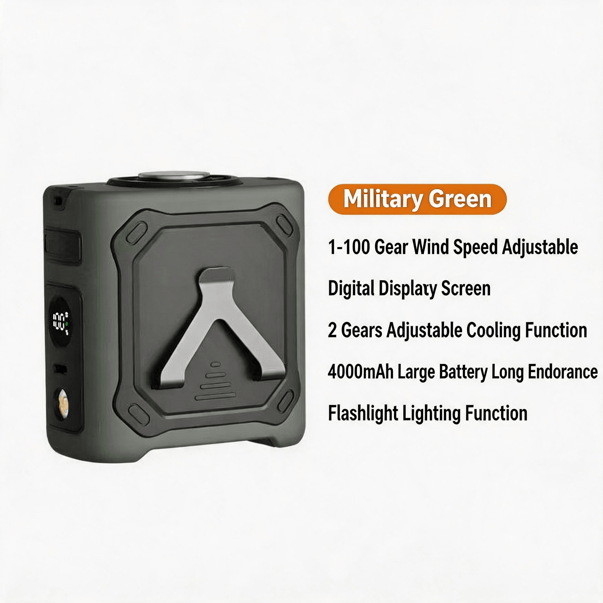 2026 New Model Ice Cooling Waist Fan Portable Strong Wind Clip-On Outdoor Neck Fan Cross-Border