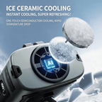 2026 Upgraded Ice Cooling Waist Fan - Portable Strong Wind Clip-on Personal Cooling Fan with Power Bank for Outdoor Work & Hiking