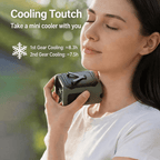 2026 Upgraded Ice Cooling Waist Fan - Portable Strong Wind Clip-on Personal Cooling Fan with Power Bank for Outdoor Work & Hiking