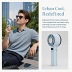 2026 Smart LED Handheld Fan | Semiconductor Instant Cooling 100 Speed 5200mAh Portable Cooler