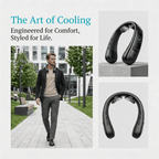 Semiconductor Cooling Neck Fan - USB Rechargeable Bladeless Portable Neck Fan with Ice Compress for Outdoor