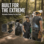 2026 Upgraded Ice Cooling Waist Fan - Portable Strong Wind Clip-on Personal Cooling Fan with Power Bank for Outdoor Work & Hiking