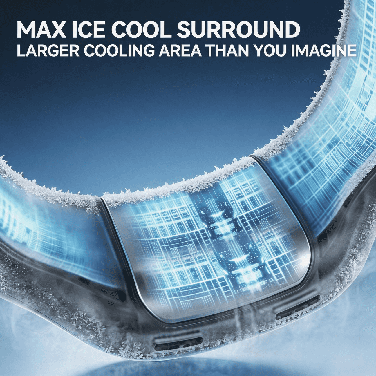Semiconductor Cooling Neck Fan - USB Rechargeable Bladeless Portable Neck Fan with Ice Compress for Outdoor