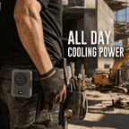 2026 Upgraded Ice Cooling Waist Fan - Portable Strong Wind Clip-on Personal Cooling Fan with Power Bank for Outdoor Work & Hiking